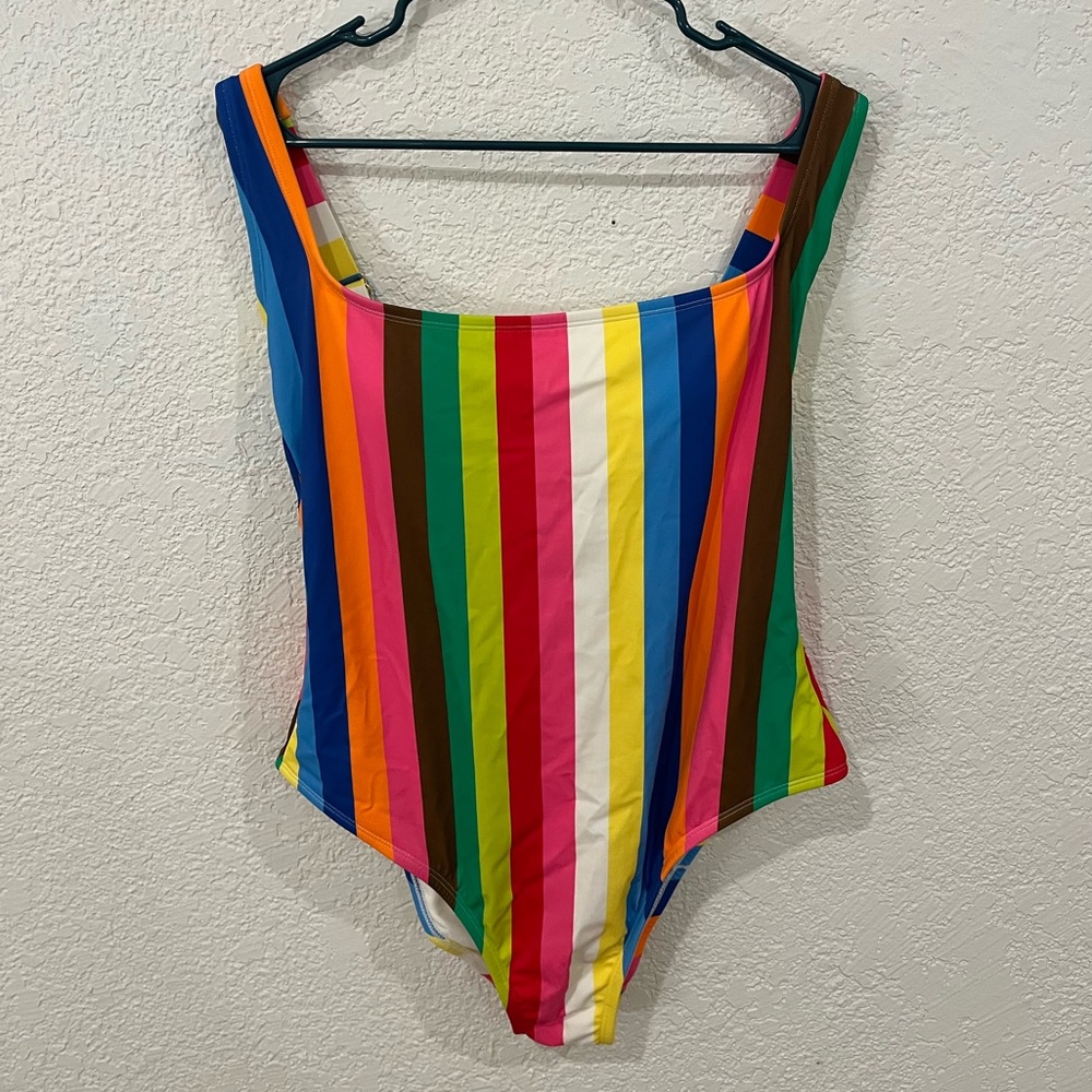 Target Multicolor Striped Women's One Piece Swimsuit